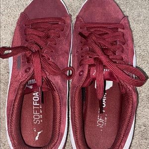 Burgundy and White Pumas